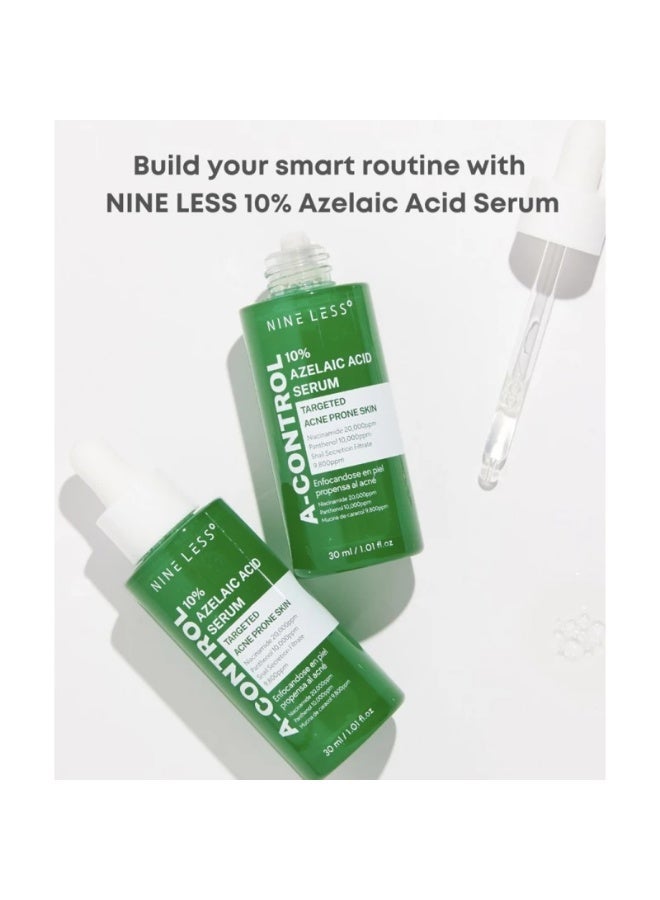 NINELESS AControl 10 Azelaic Acid Serum Korean Acne Serum for Face Calming Facial Treatment Clearing Breakout Pimples for AcneProne Dull Skin 101 floz - Image 4